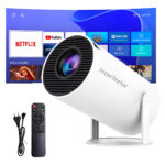 Projetor Interestelar Hy300 Mini Branco Netflix Wi-fi Branco