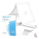 Impressora Térmica Papel A4 Portátil Bluetooth + 100 Folhas Branco 127/220v